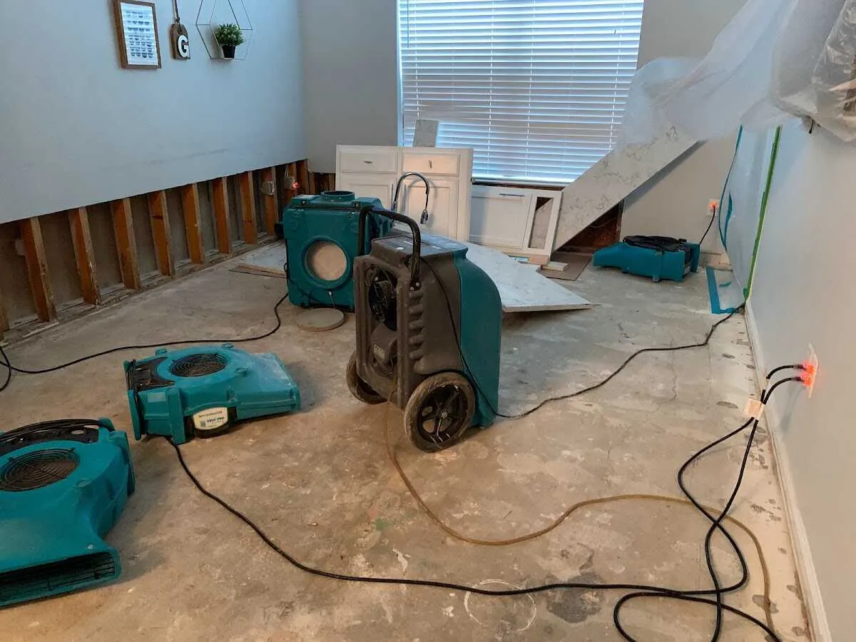 Dehumidifier in flood-cut room for Water Extraction & Removal in West Springfield